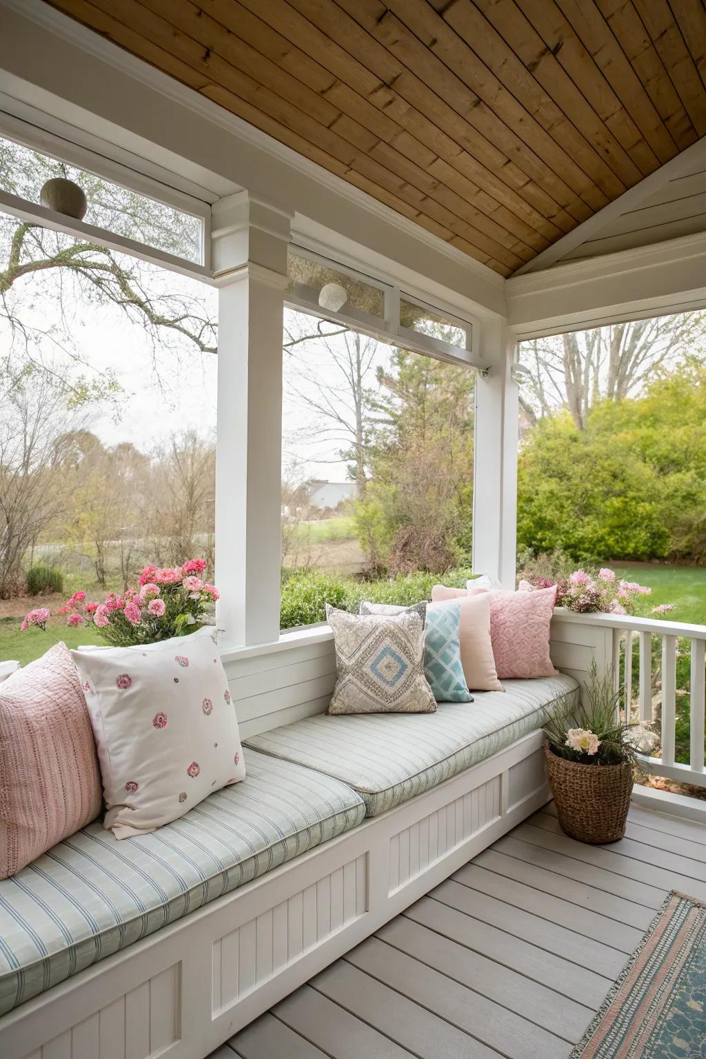 Optimize space with sleek built-in seating.