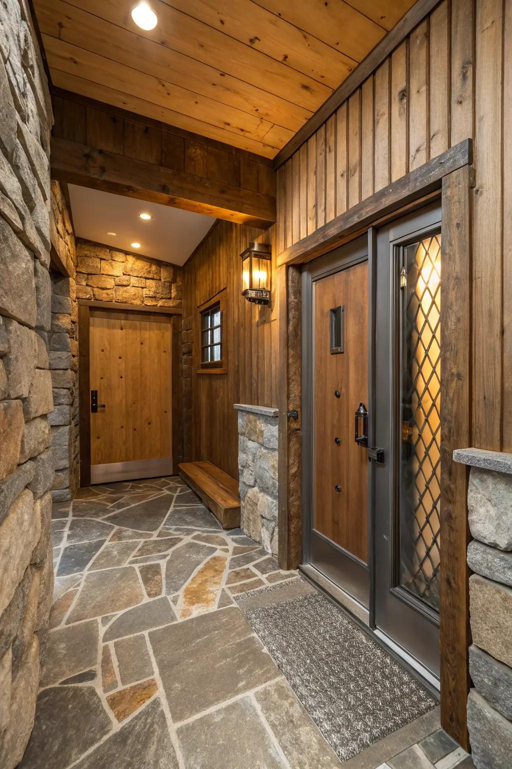 An eclectic mix of textures creates visual interest.