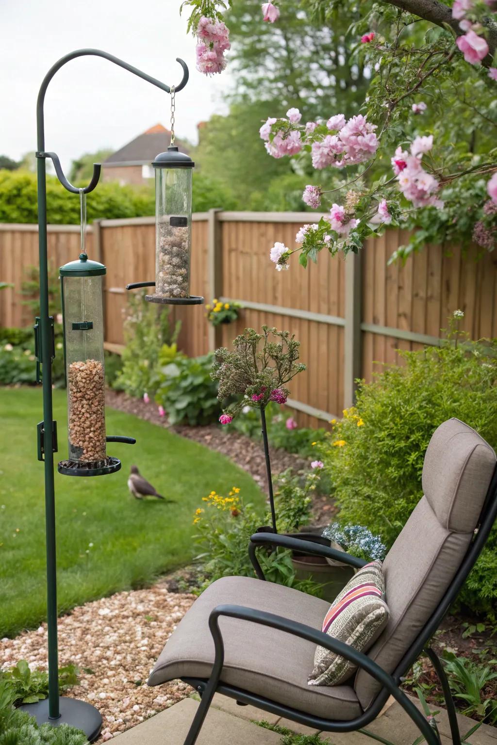 Connect with nature in a dedicated birdwatching corner.