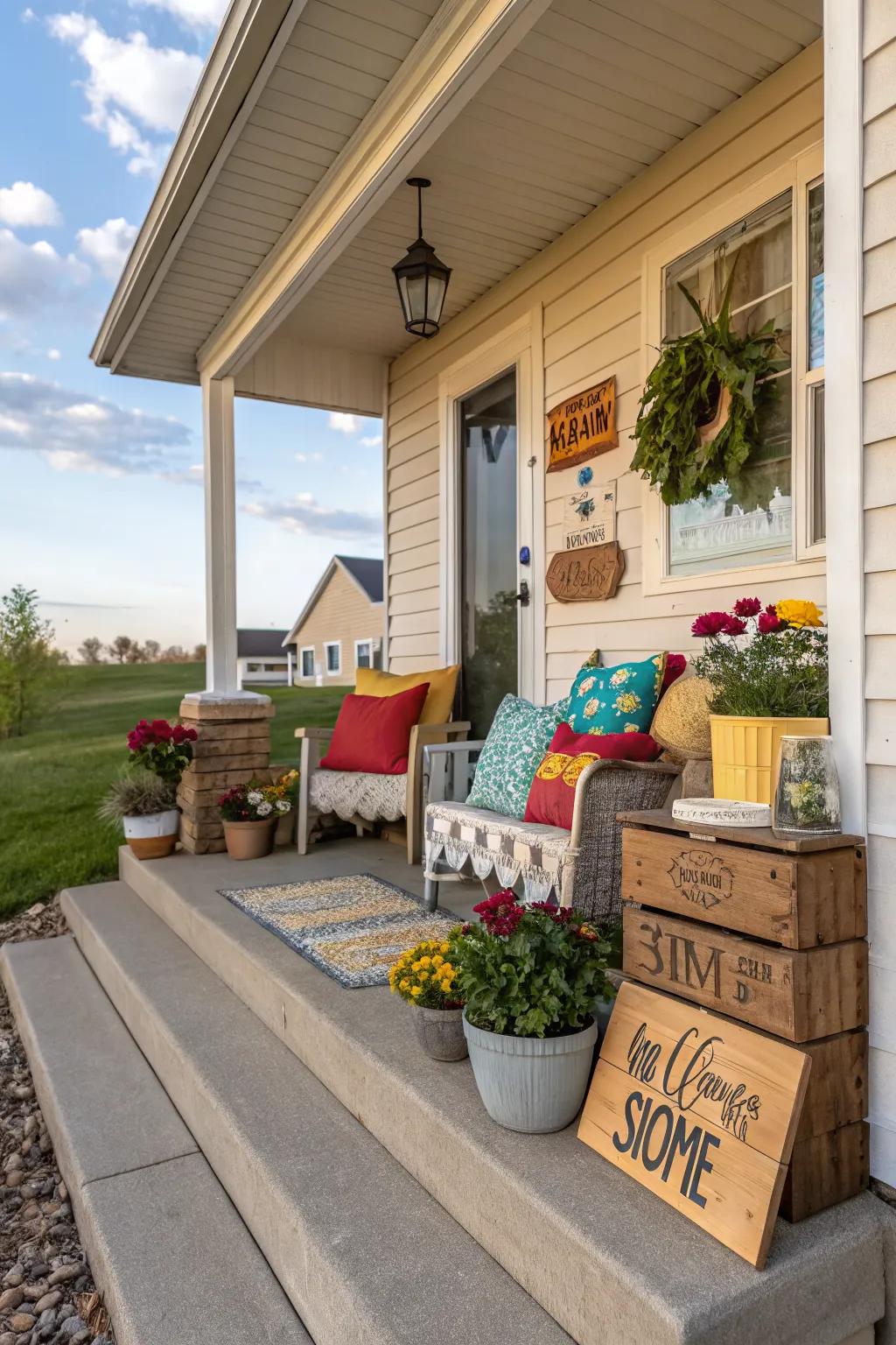 Personalized decor adds a touch of you to your porch.