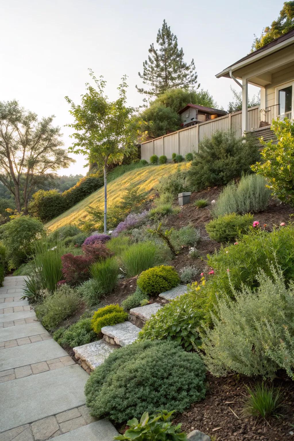 Stabilize your slope naturally with hardy native plants.