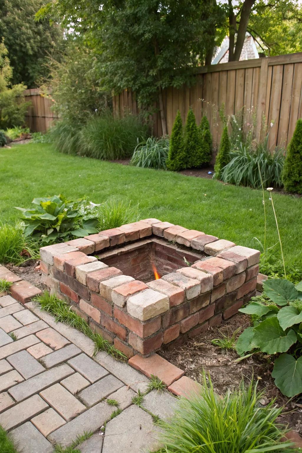 Fire pit kits offer a simple and safe way to build your square fire pit.
