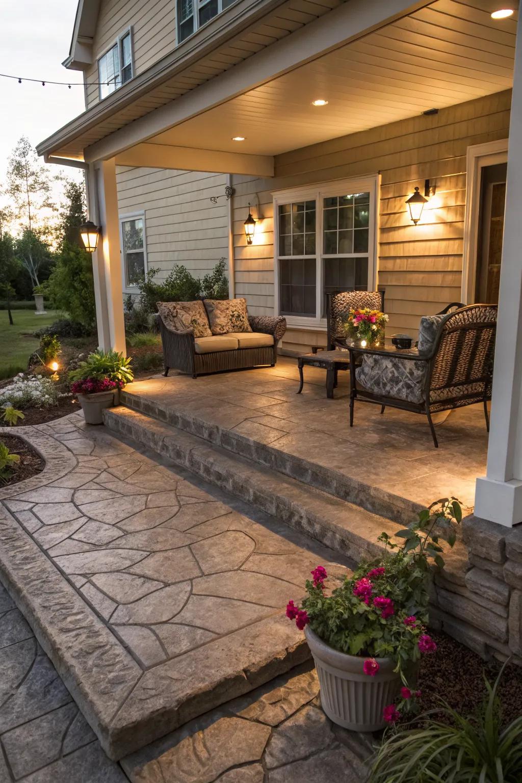 Enhance your porch with textured designs.