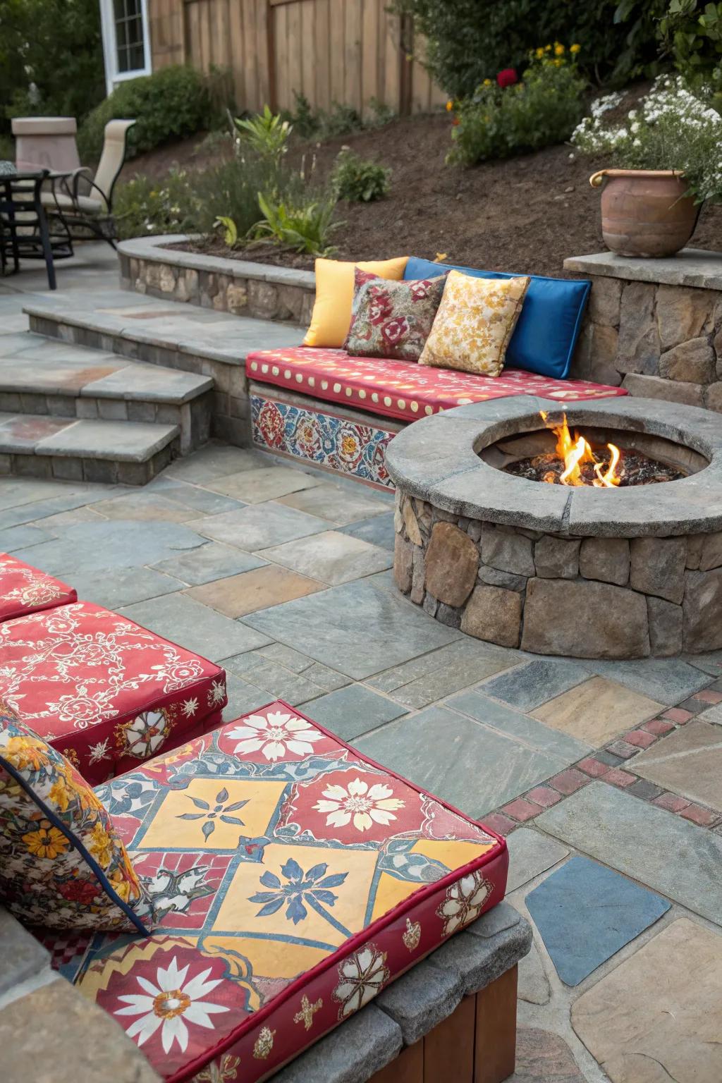 Add personality with colorful tile accents.