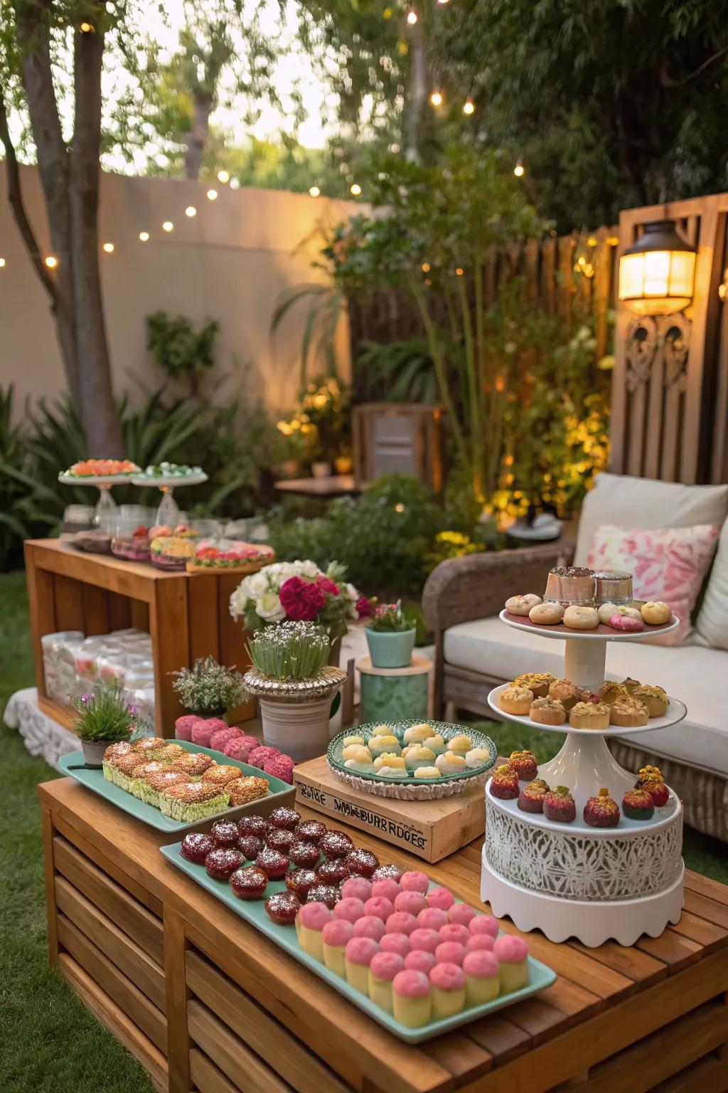 Delight your guests with a variety of artisan desserts.