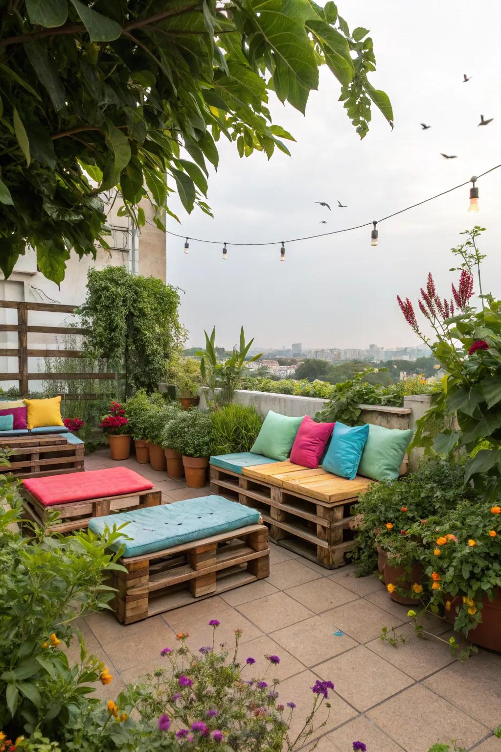 Repurposed furniture combines charm and sustainability.
