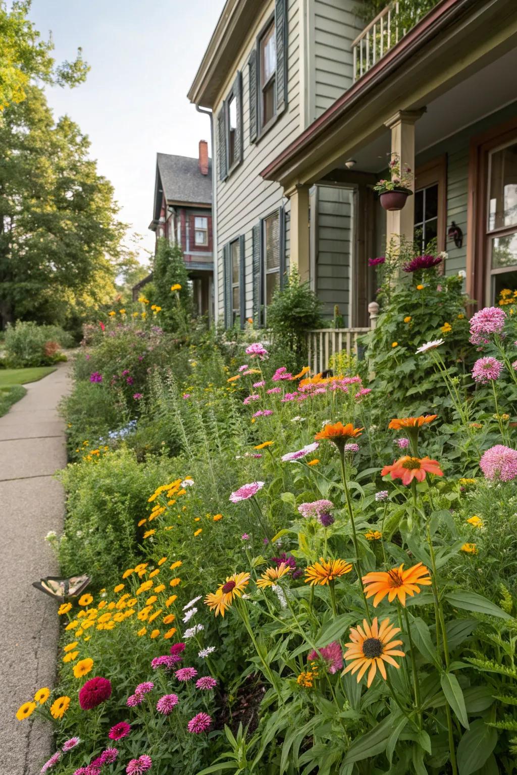 A wildflower meadow offers natural beauty and biodiversity.