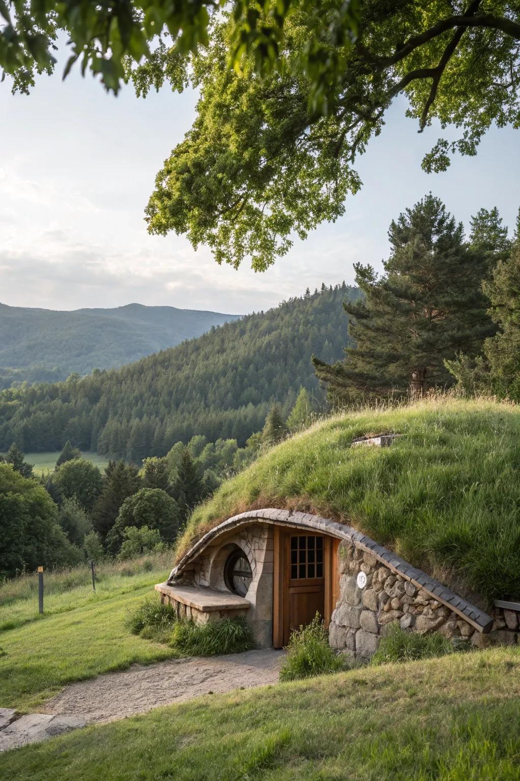 Earth shelter cabins offer sustainability and unique integration with the environment.