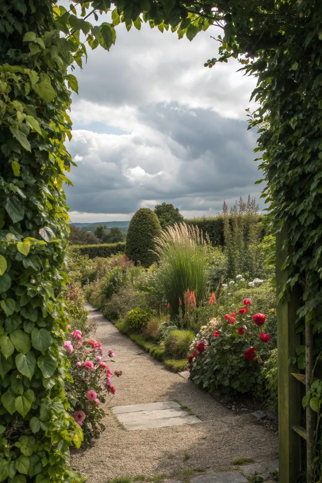 Use plants to create a natural privacy screen.
