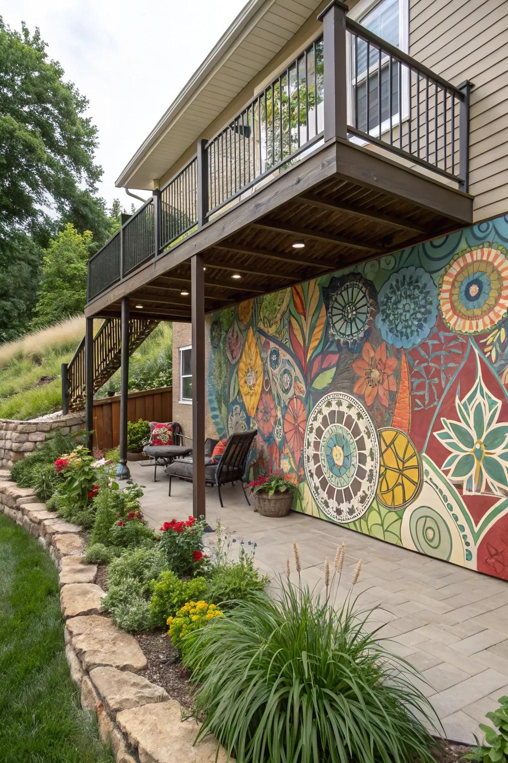 Wall murals add a personal touch and vibrant color.