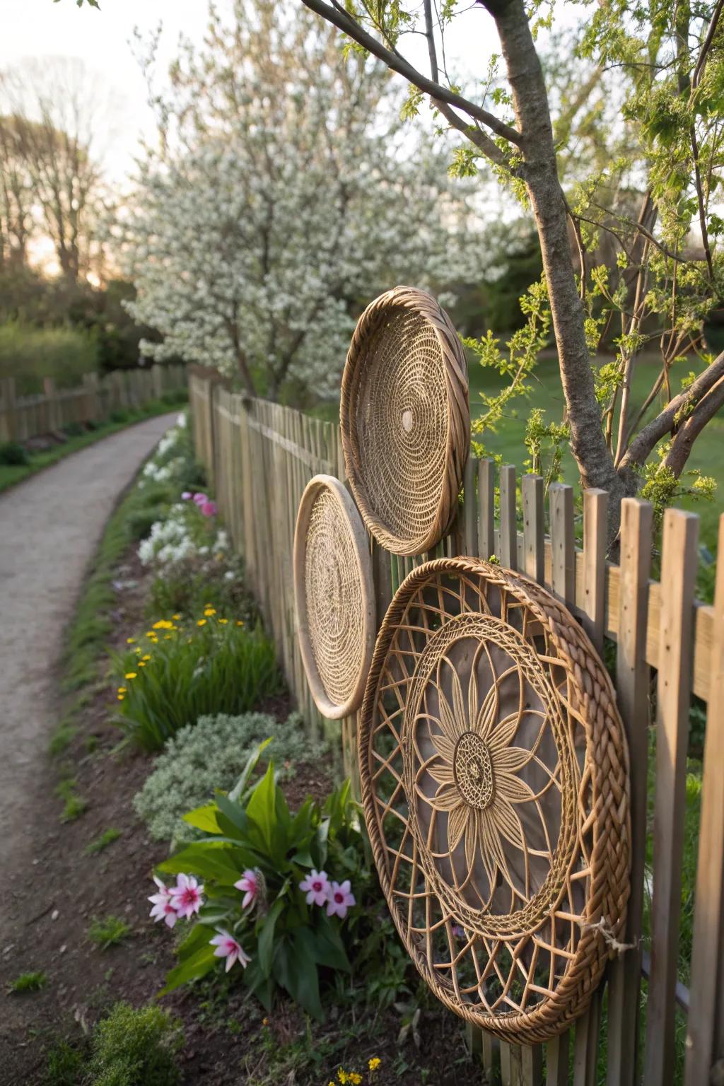 Artisan weavings from willow branches add a personal touch to your space.