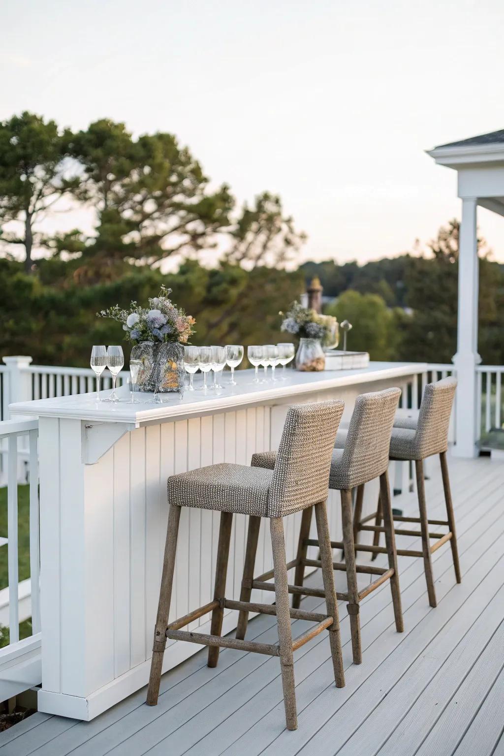 Outdoor bars are perfect for entertaining.