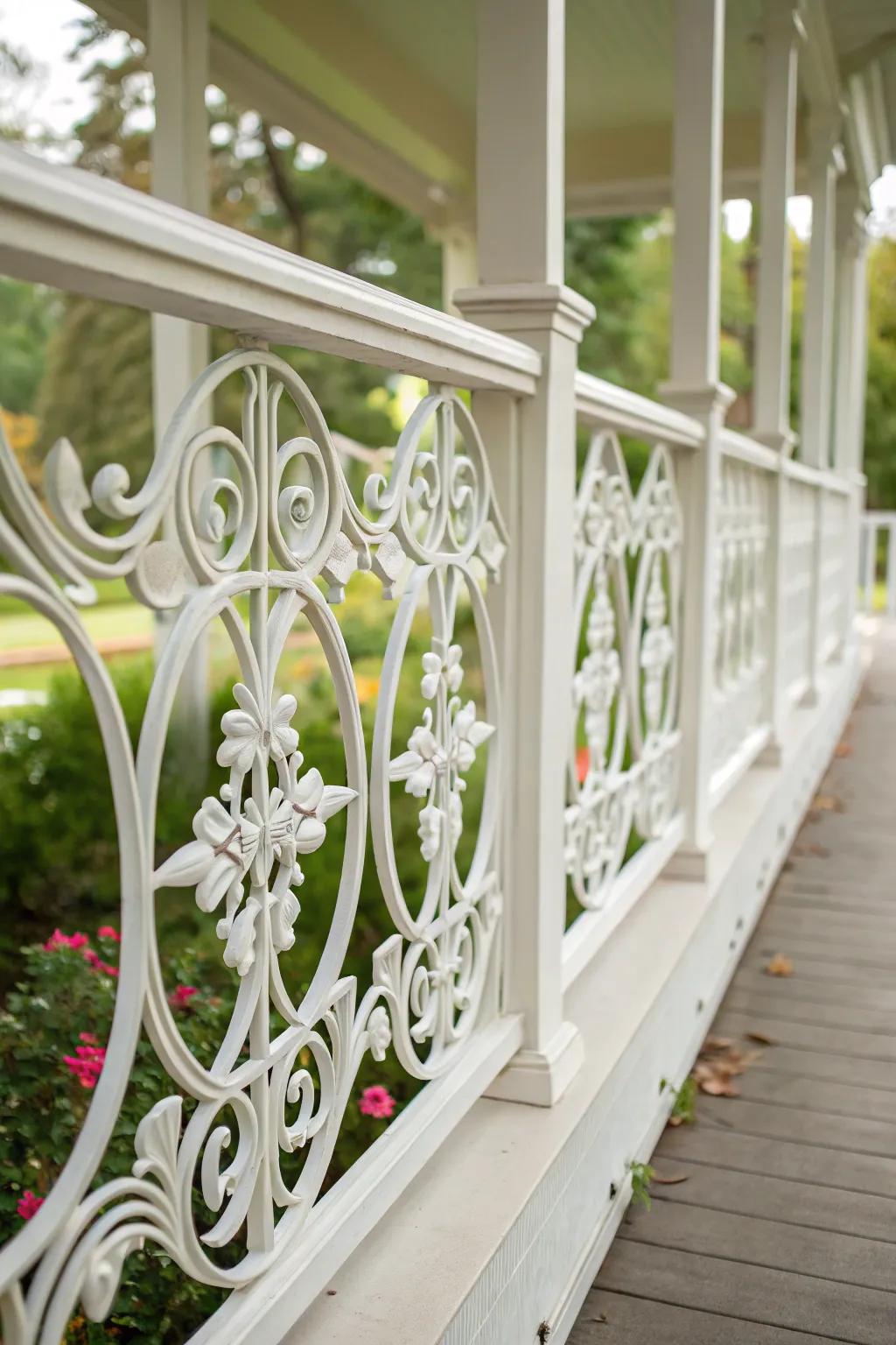 Whimsical shapes bring a playful element to the porch.