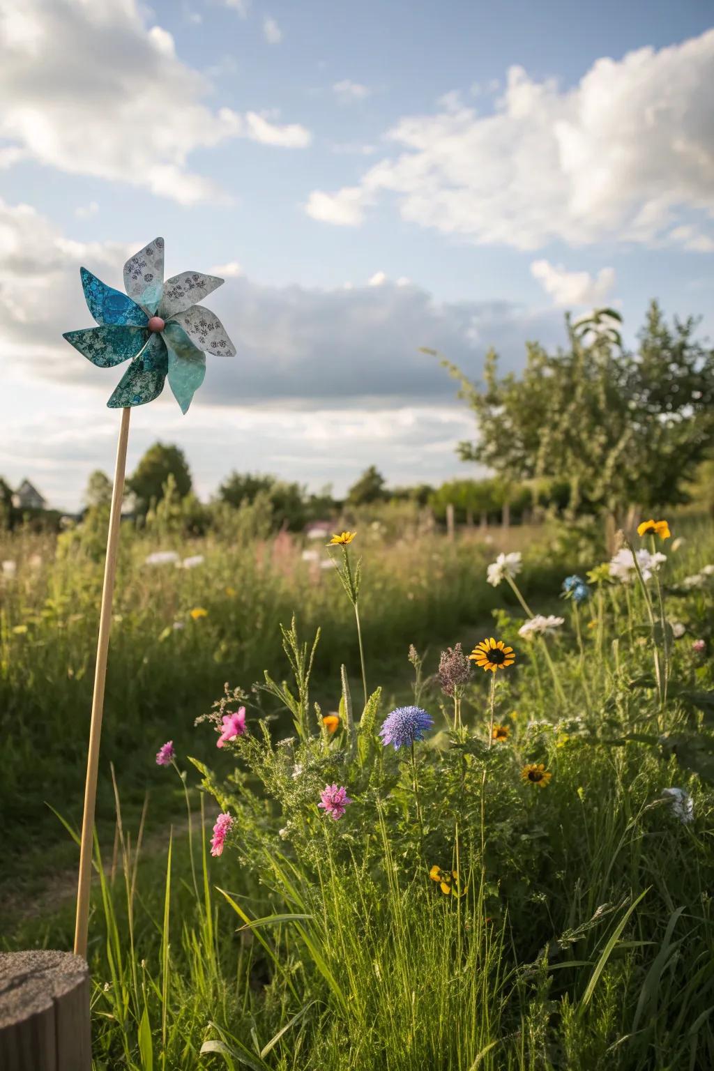 Eco-friendly wind spinners offer sustainable garden elegance.