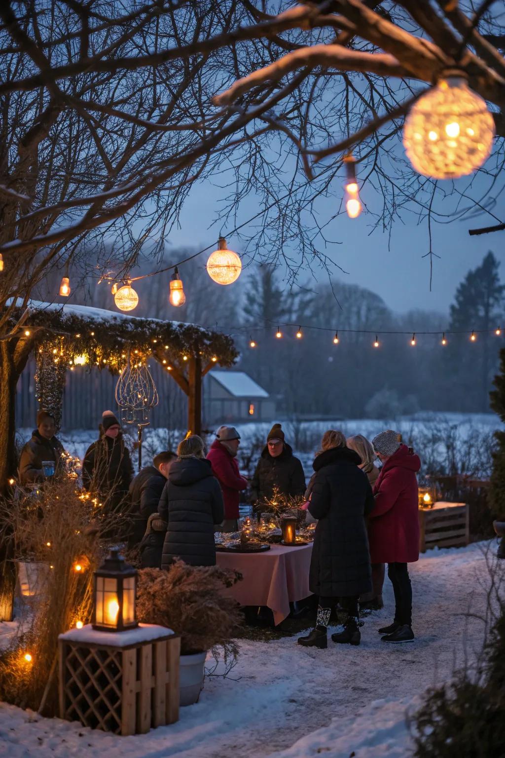 A winter garden party is a delightful way to enjoy the season with friends.