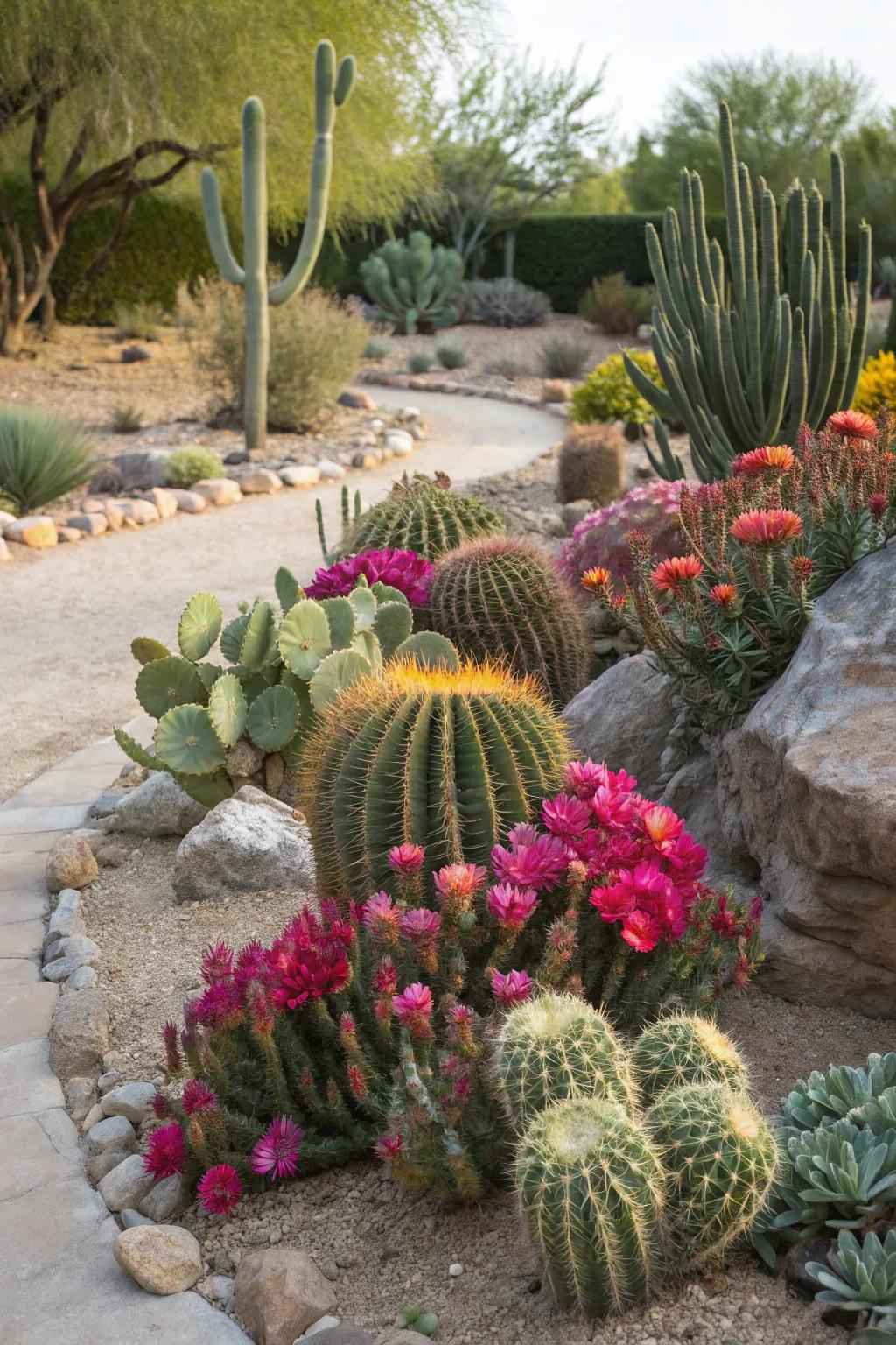 Cacti bring unique shapes and colors to your landscape.