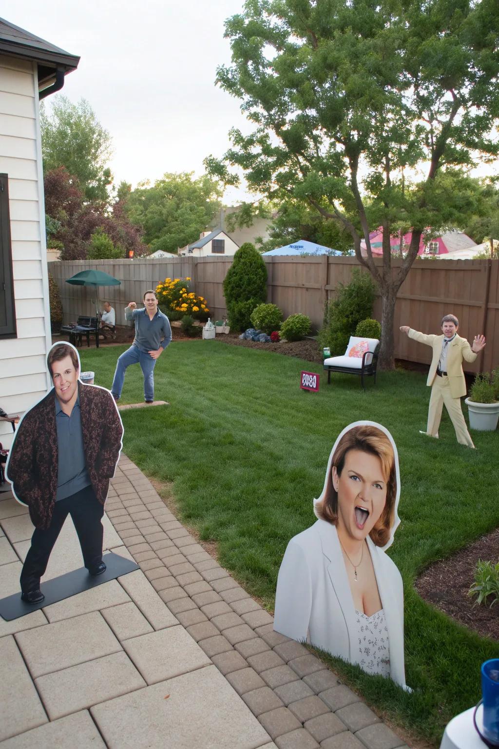Celebrity lookalikes add star power to your yard.
