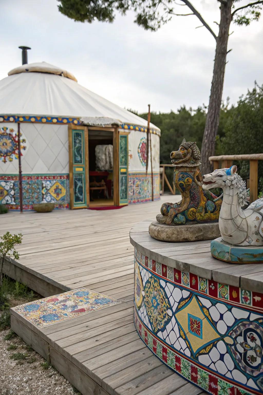 Art pieces add a personal touch to your deck.