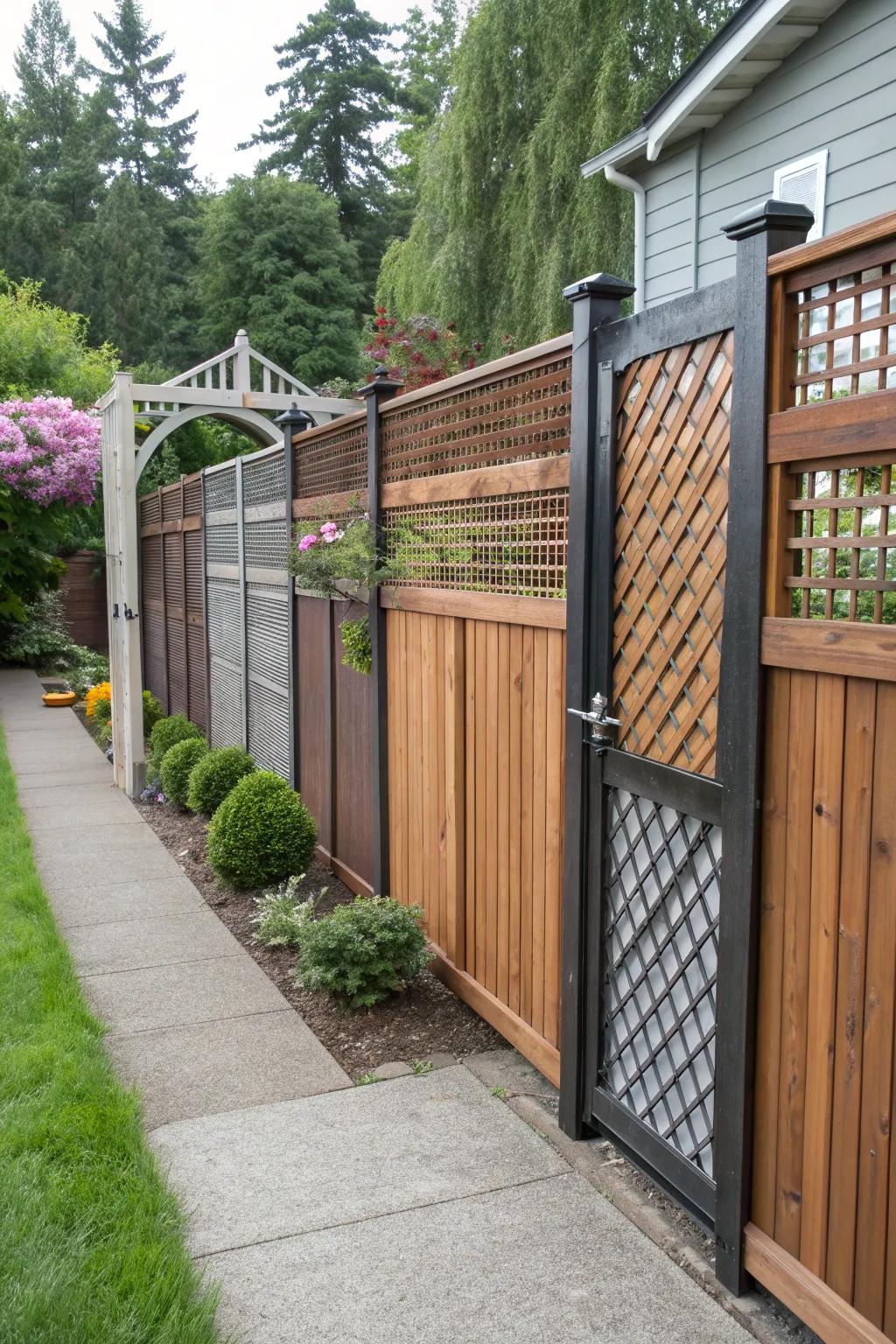 Mix and match designs create a truly personalized privacy screen.