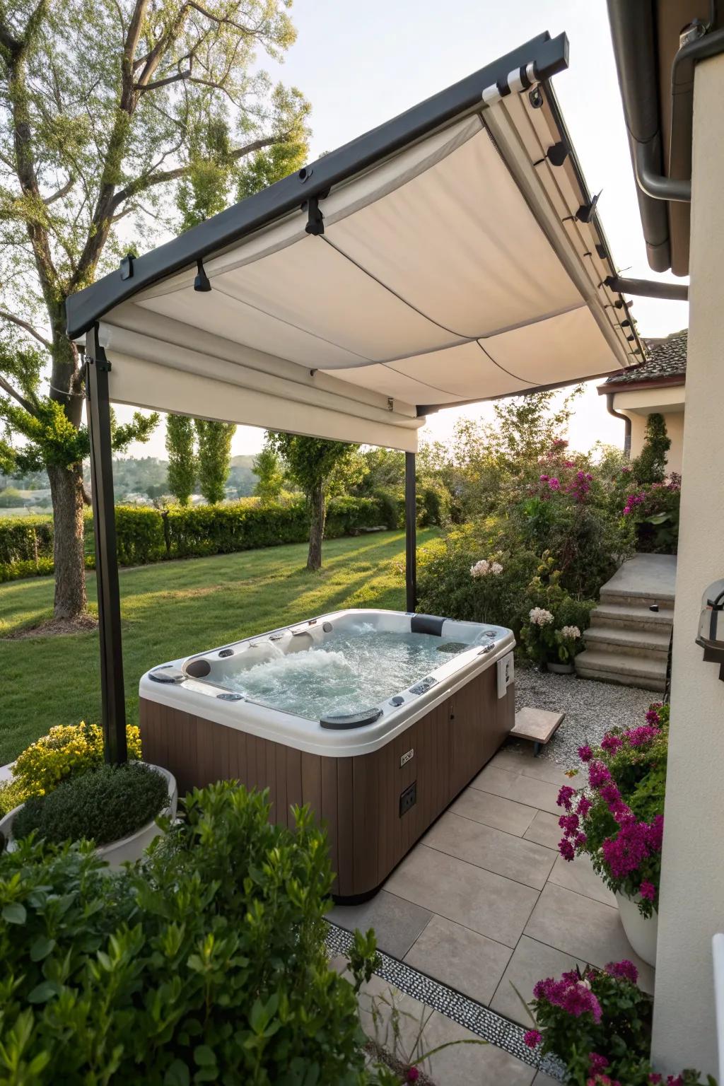 Enjoy versatility with retractable awnings.
