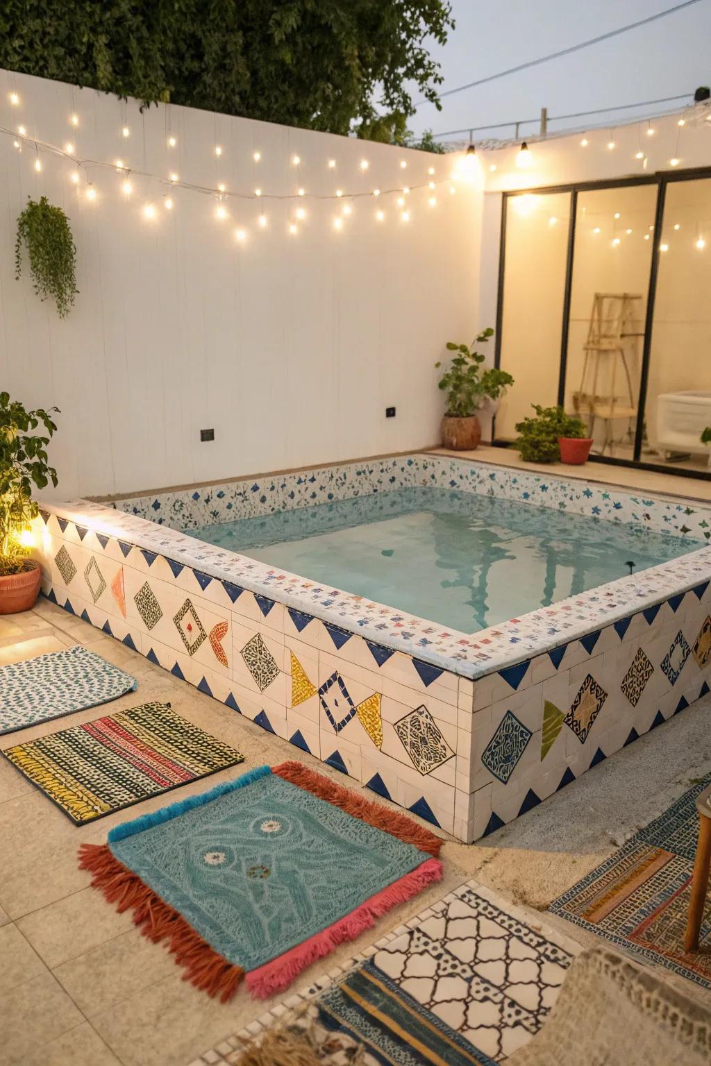 Playful patterns bring a cheerful vibe to your outdoor space.