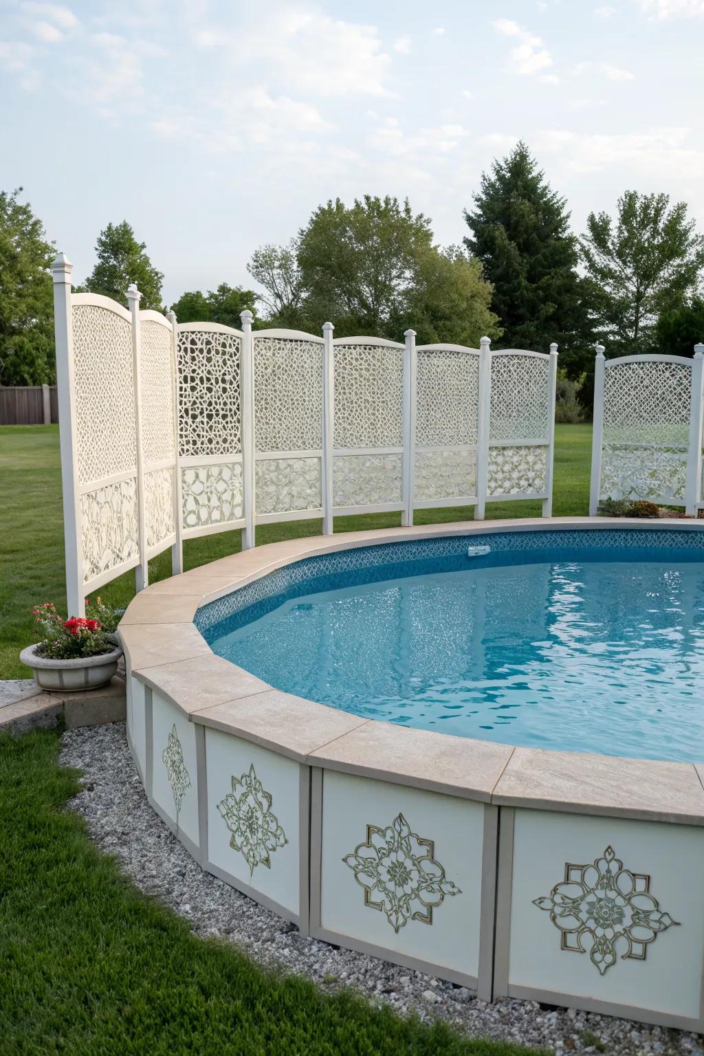 Privacy screens providing seclusion and style