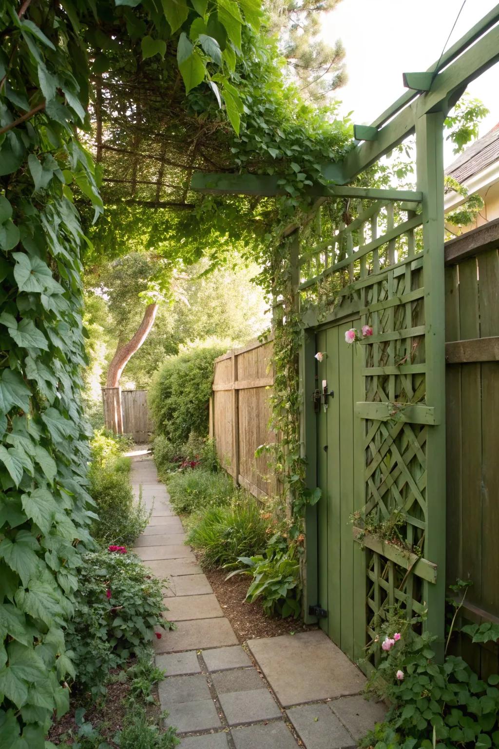 Green walls providing privacy and a natural touch to the backyard.
