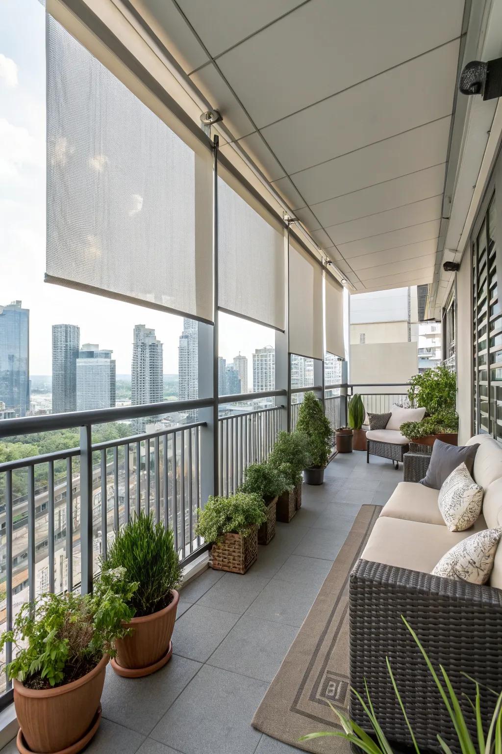 Retractable screens offer flexible privacy solutions for any occasion.