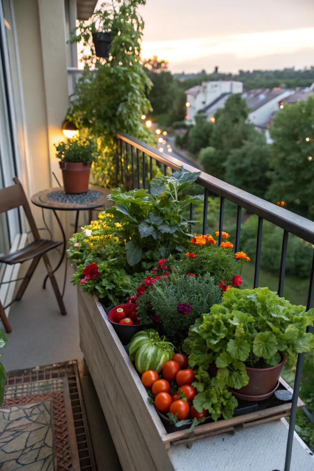 Delight your senses with a mix of edible and ornamental plants.