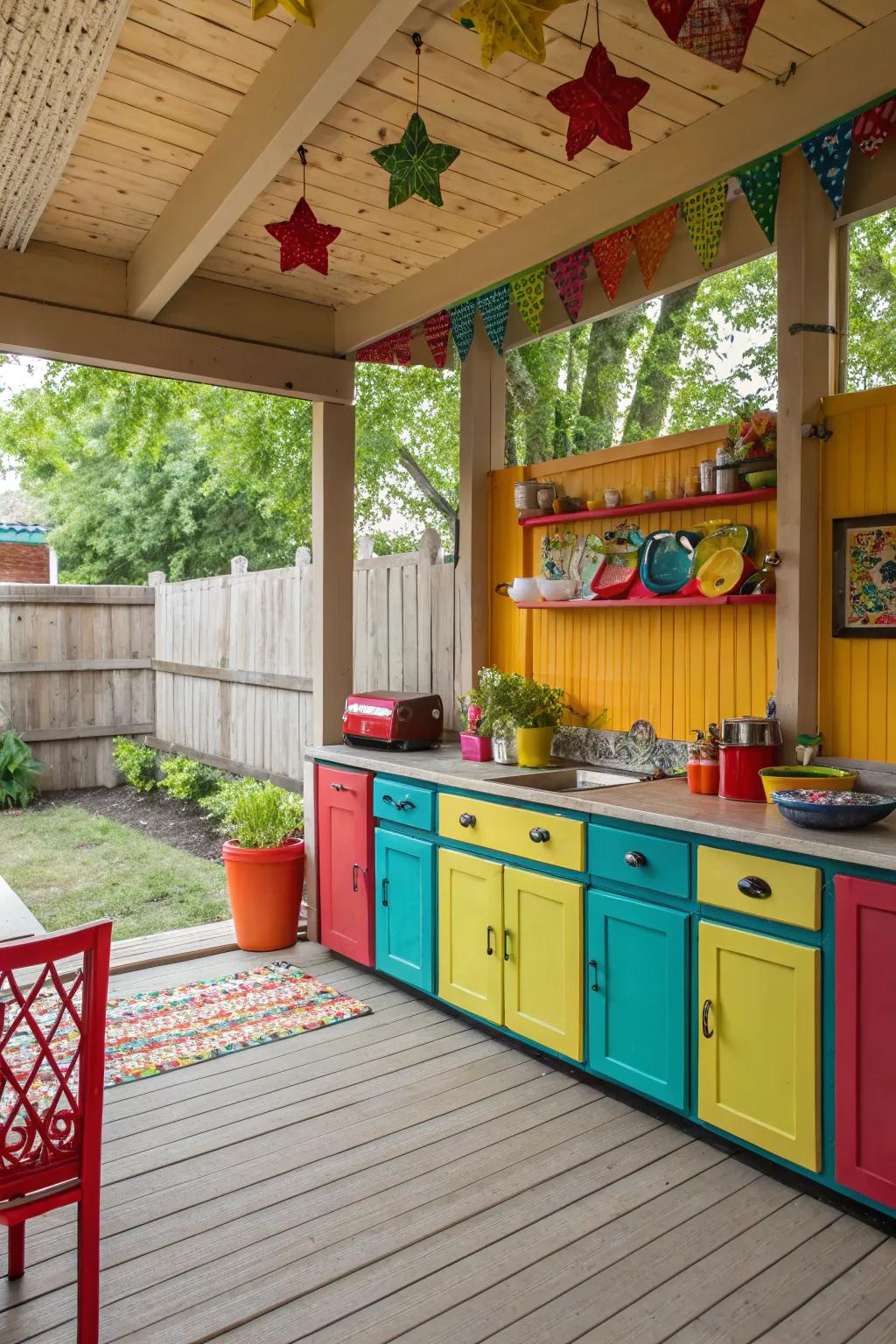 Infuse your kitchen with personality through bold colors.
