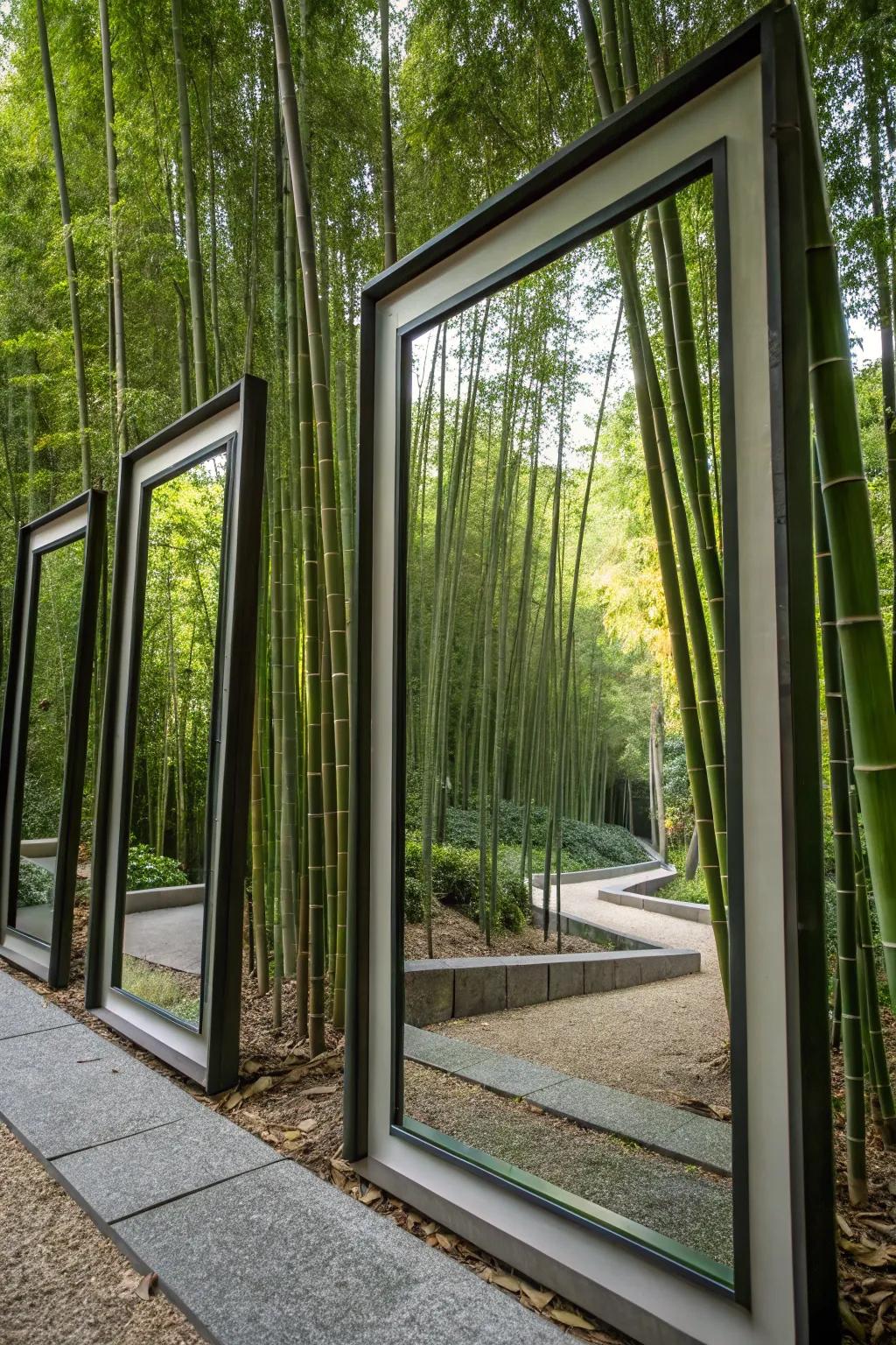 Mirrors create an illusion of expanded space.