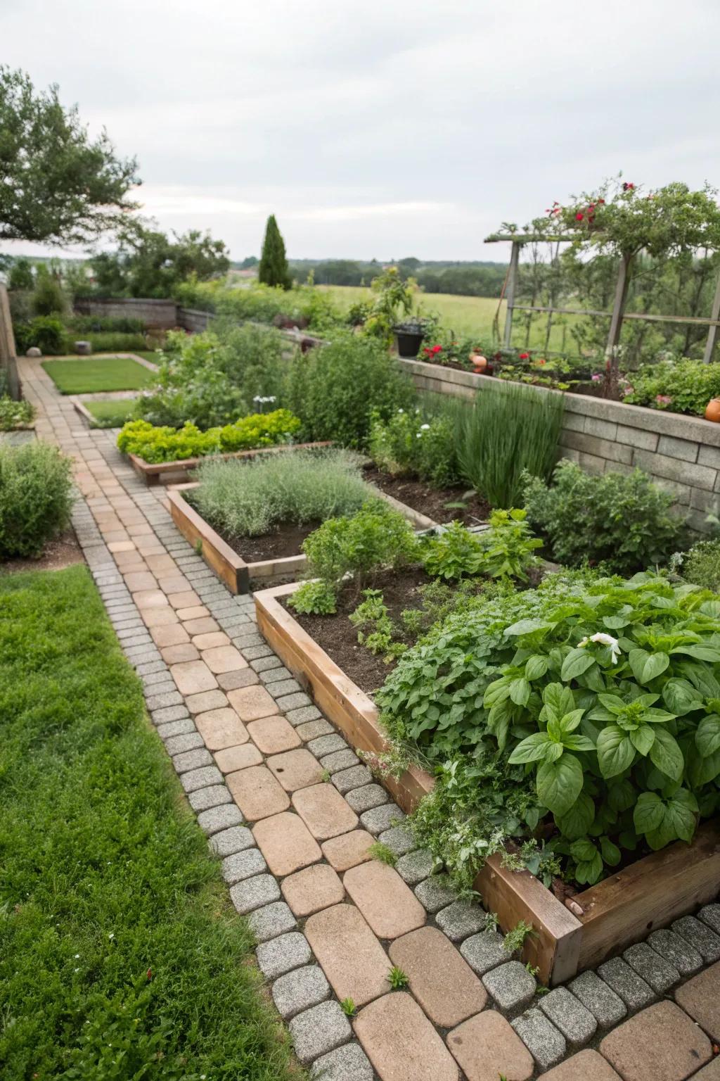 An herb garden plot combines functionality with beauty in your backyard.