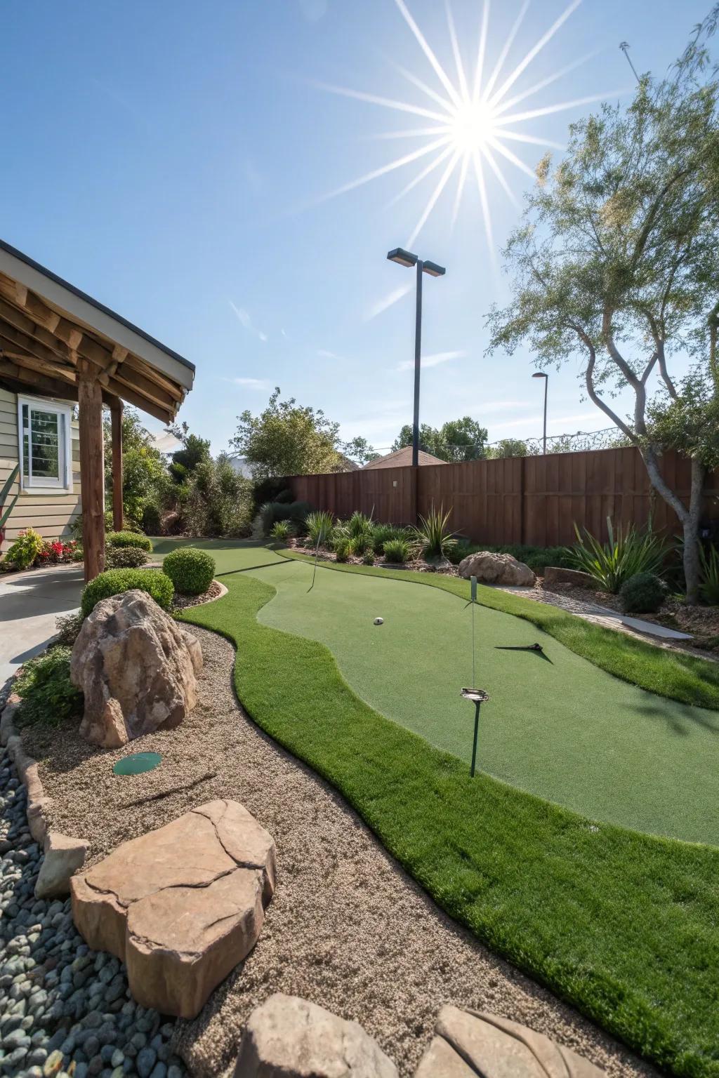 Durable materials ensure your green is enjoyable year-round.