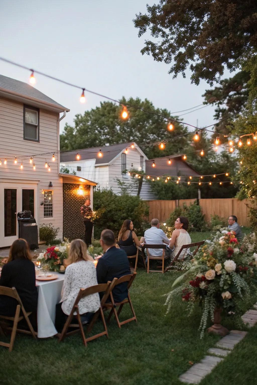 A custom playlist personalizes the event and sets the mood.
