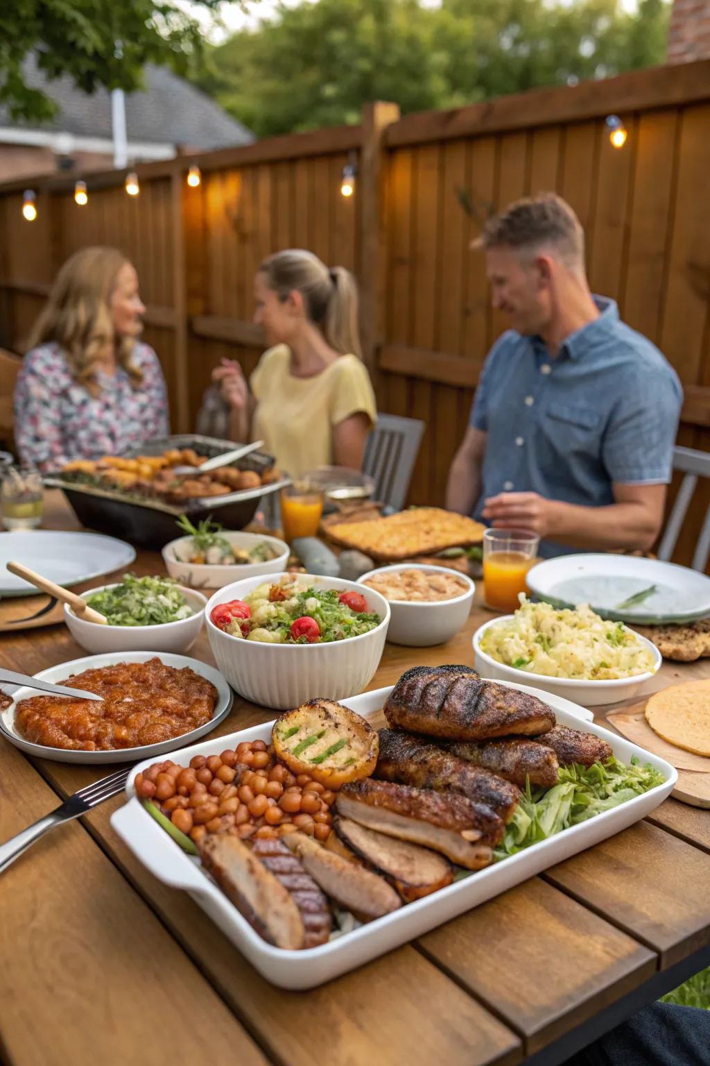 Family-style serving that fosters a sense of community.