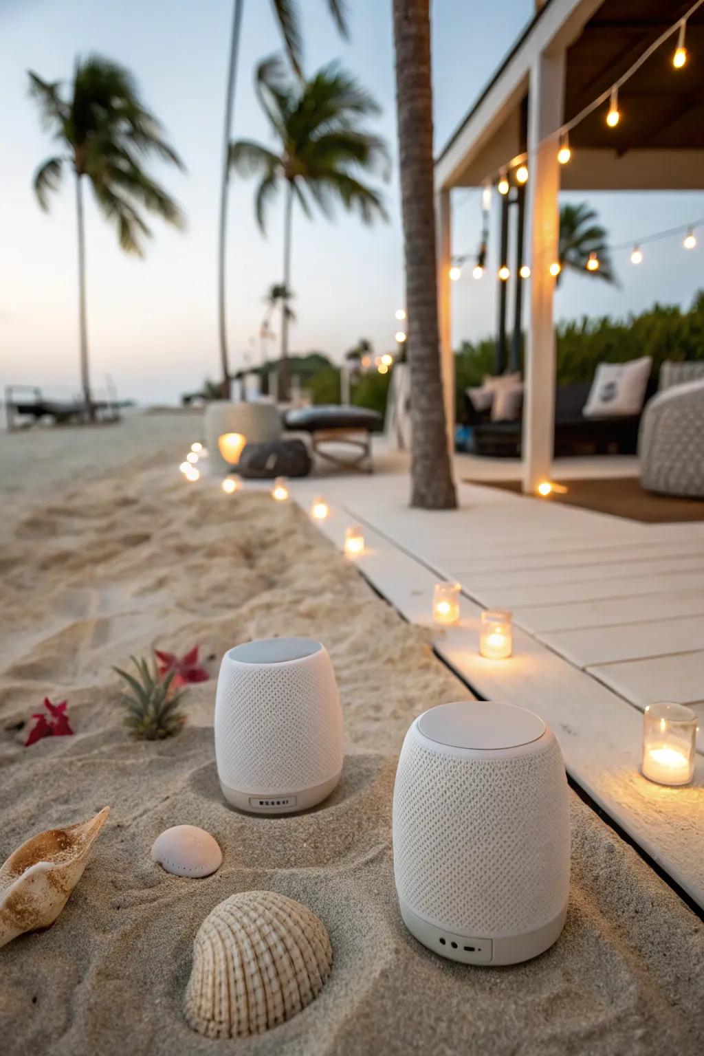 Immerse yourself in beach ambiance with sound.