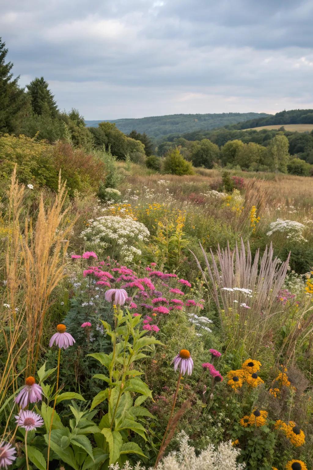 Seasonal plantings keep the garden vibrant all year