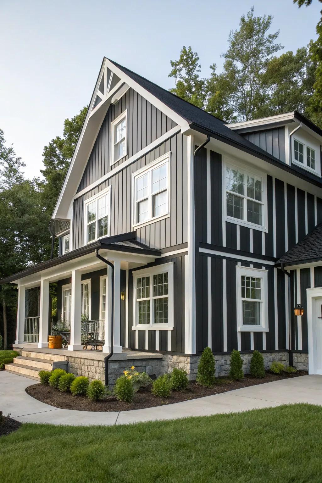 Classic black and white for a striking and timeless contrast.