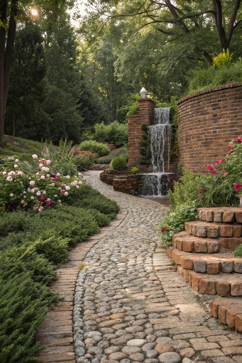 Guide guests with a charming pebble pathway.