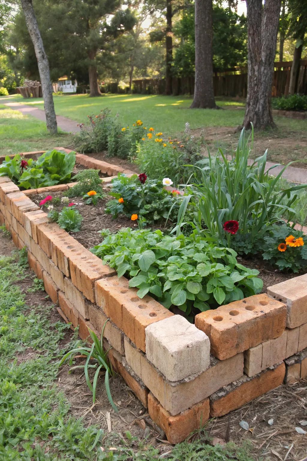 Recycled materials add unique character to your garden.
