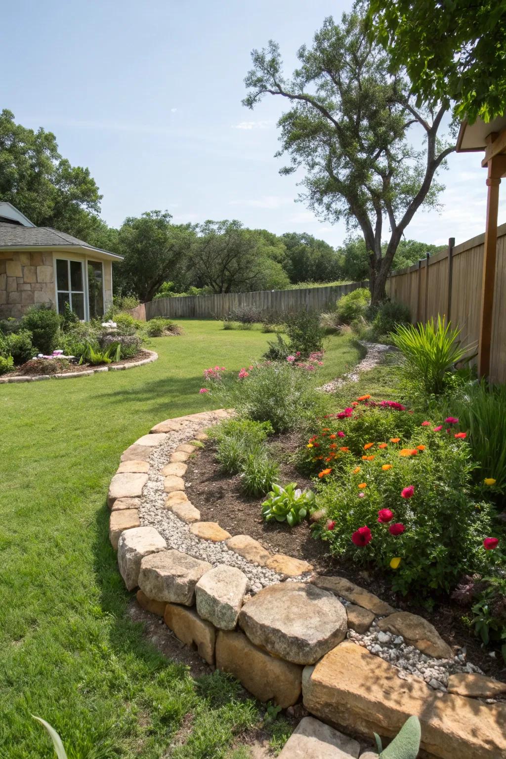 Creative edging adds a personal touch to your garden.