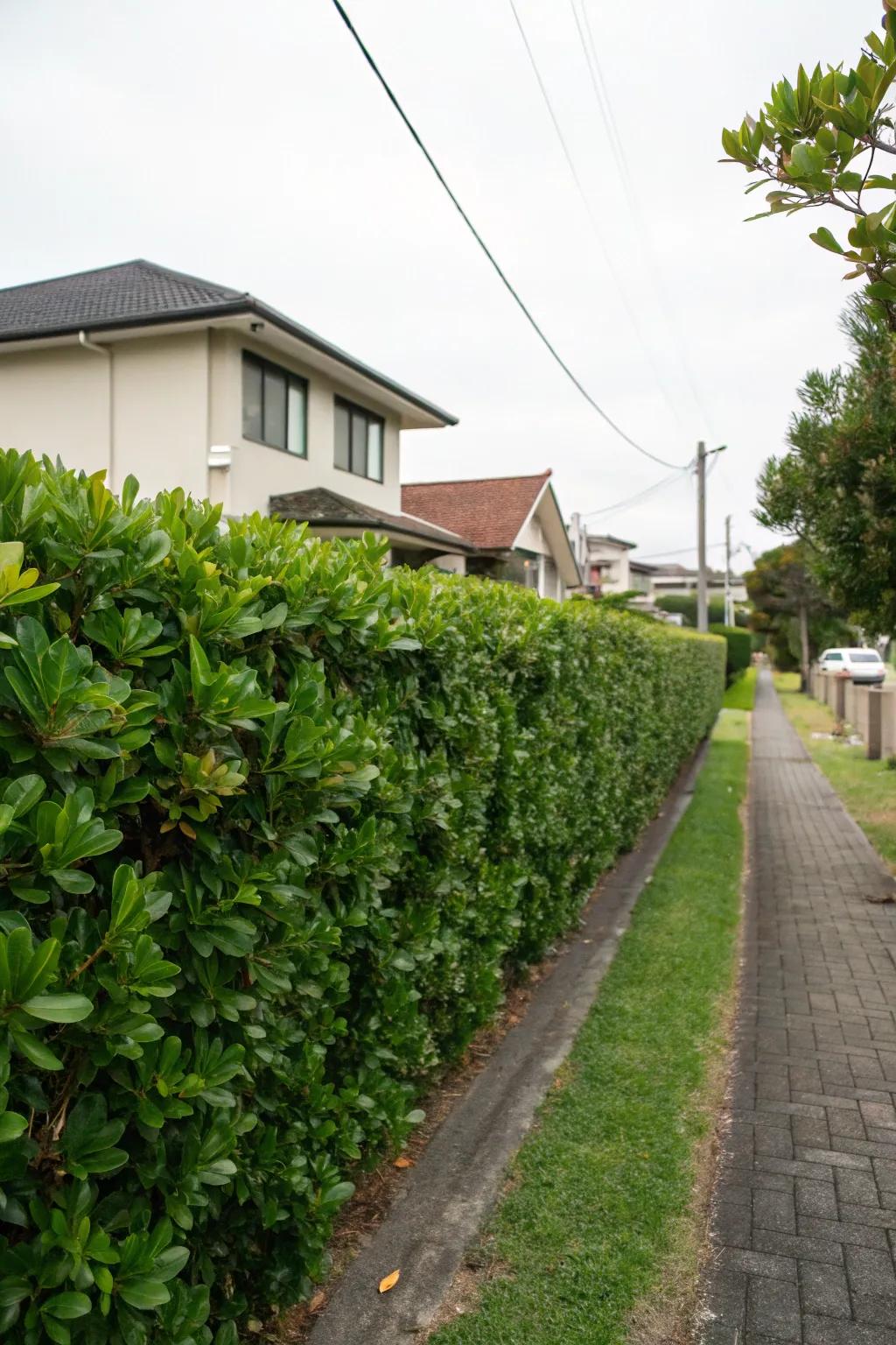 Sustainable living fences with clusia.