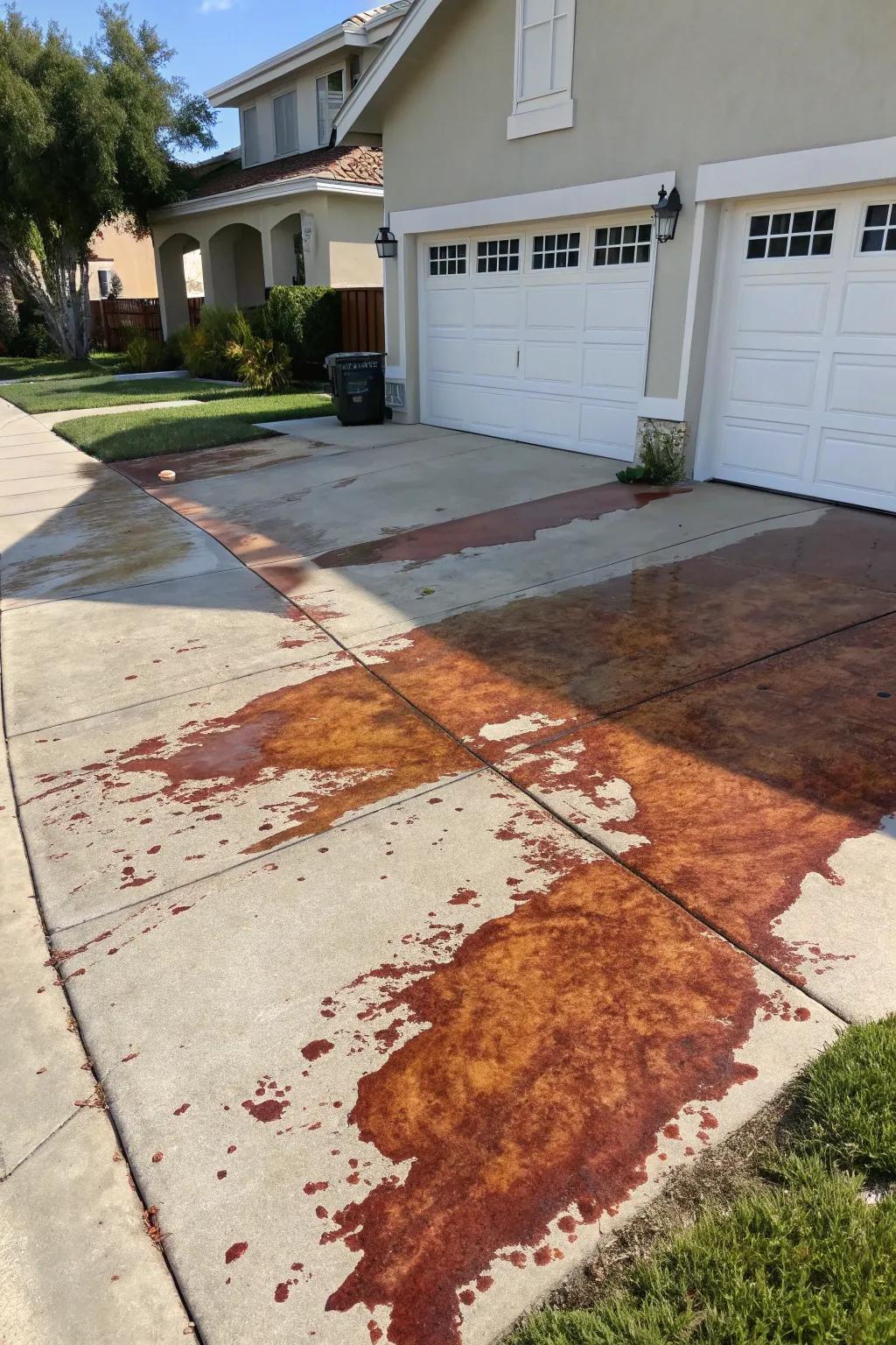A color stain makeover breathes new life into faded concrete driveways.