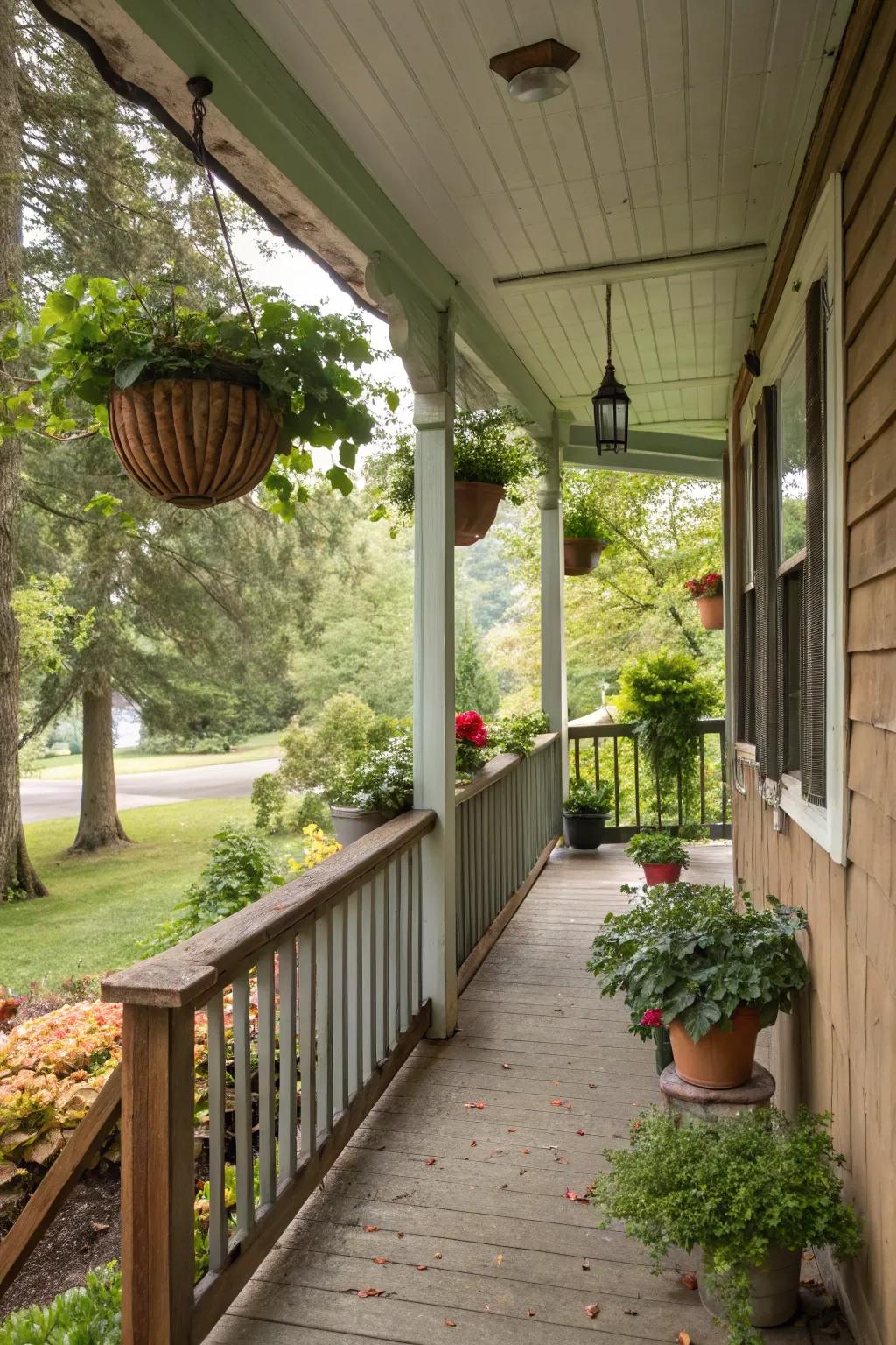 A covered entry provides shelter without losing openness.