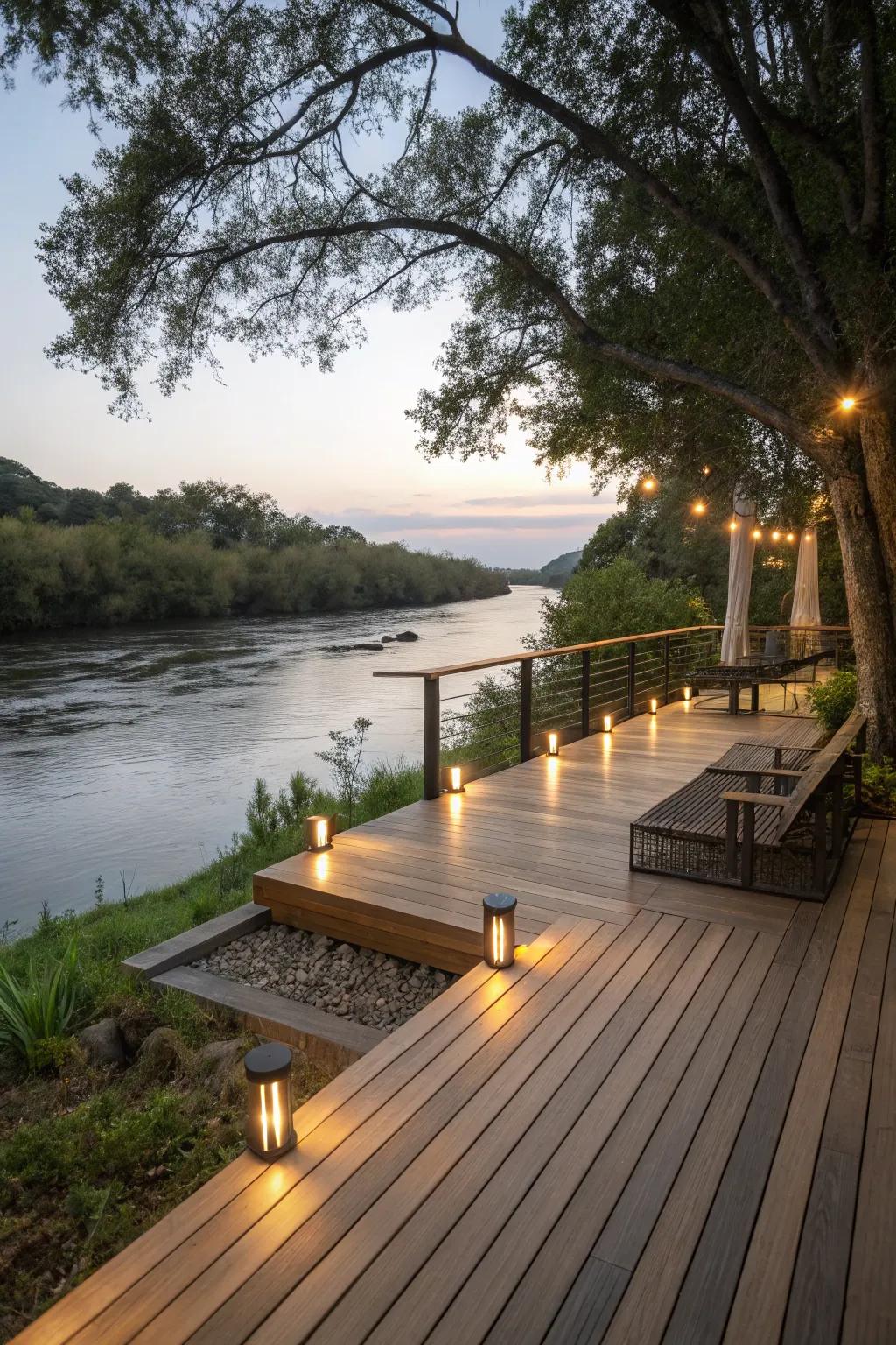 An eco-conscious deck with sustainable materials.