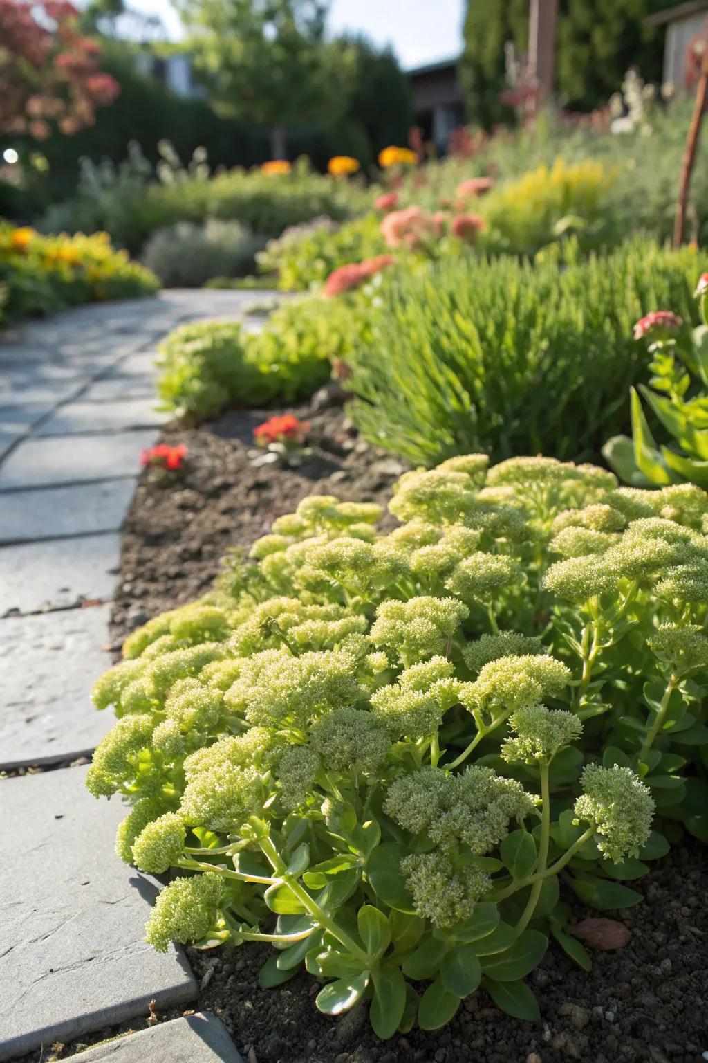 Sedum provides a hardy ground cover solution that's deer-resistant.