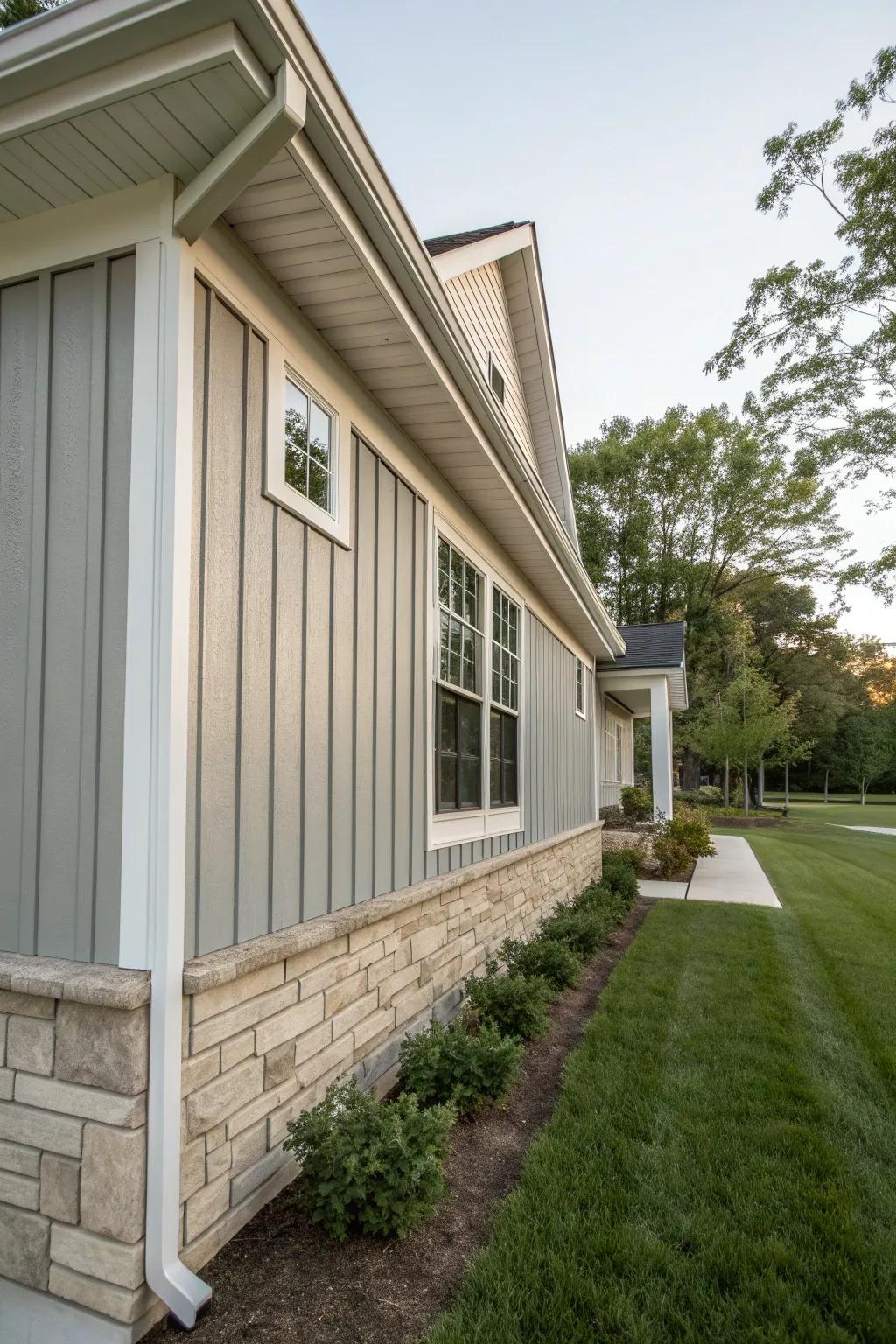 Board and batten wainscoting adds cottage charm and coziness.