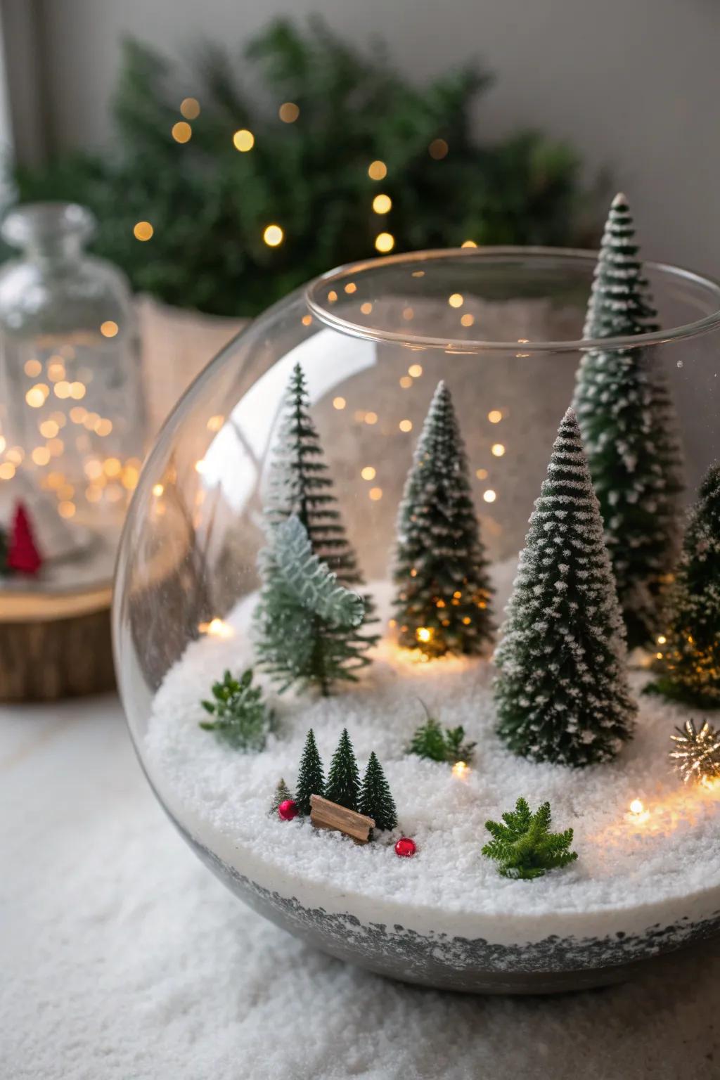 A frosted winter wonderland that captures holiday magic.