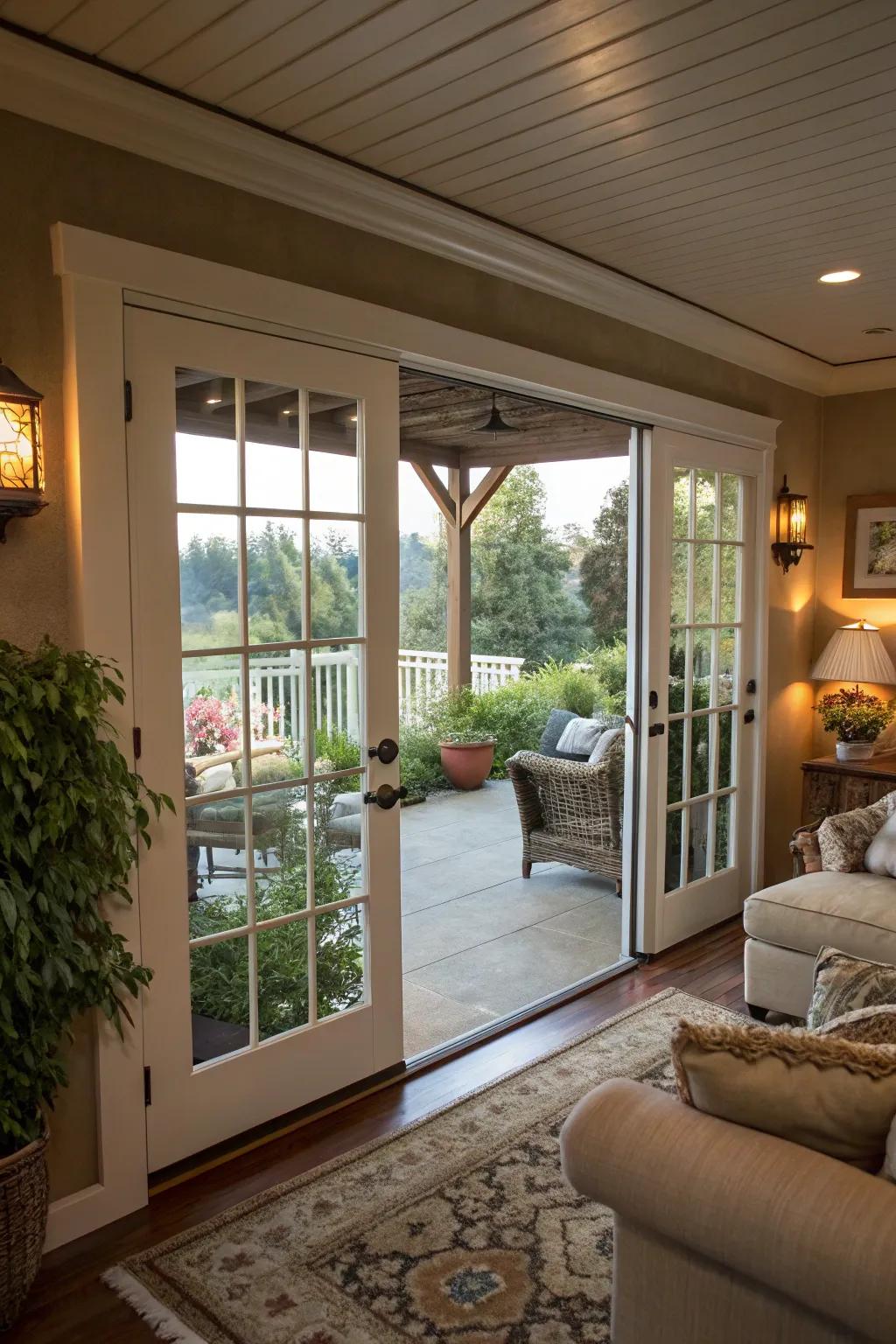 Seamless screens enhance indoor-outdoor living.