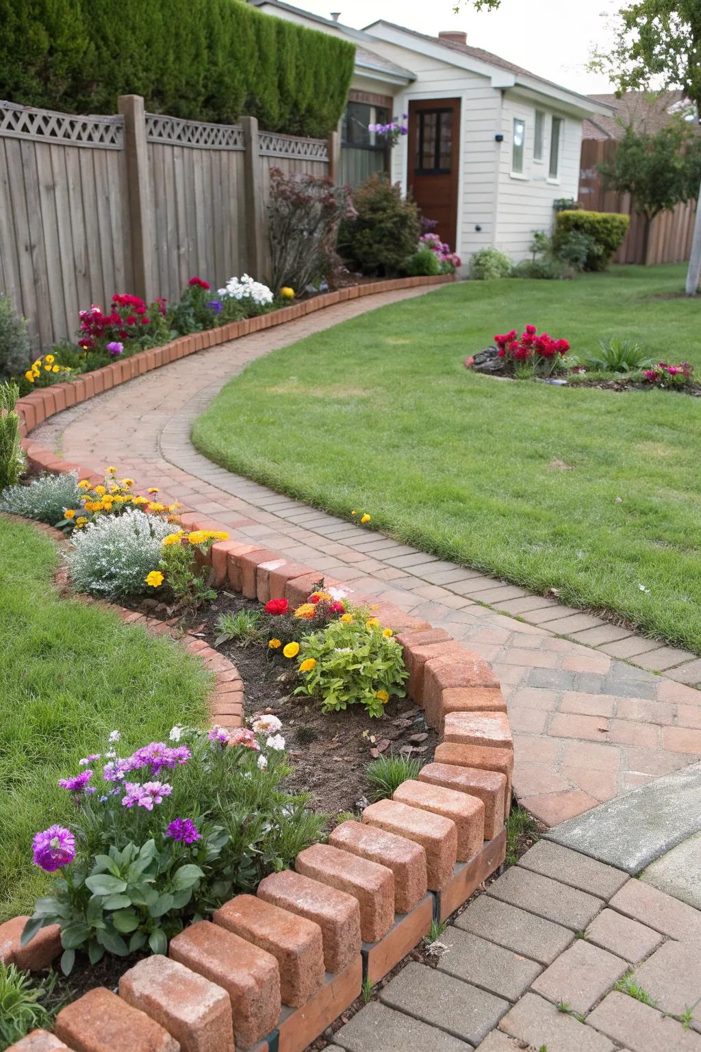 Creative edging adds definition and polish.